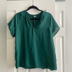 Emerald green blouse